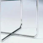 Salontafel met rond glazen blad Made in Italy - Costanza Viadurini