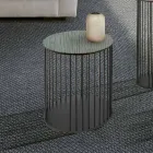 Salontafel met rond houten blad Made in Italy - Montebianco Viadurini