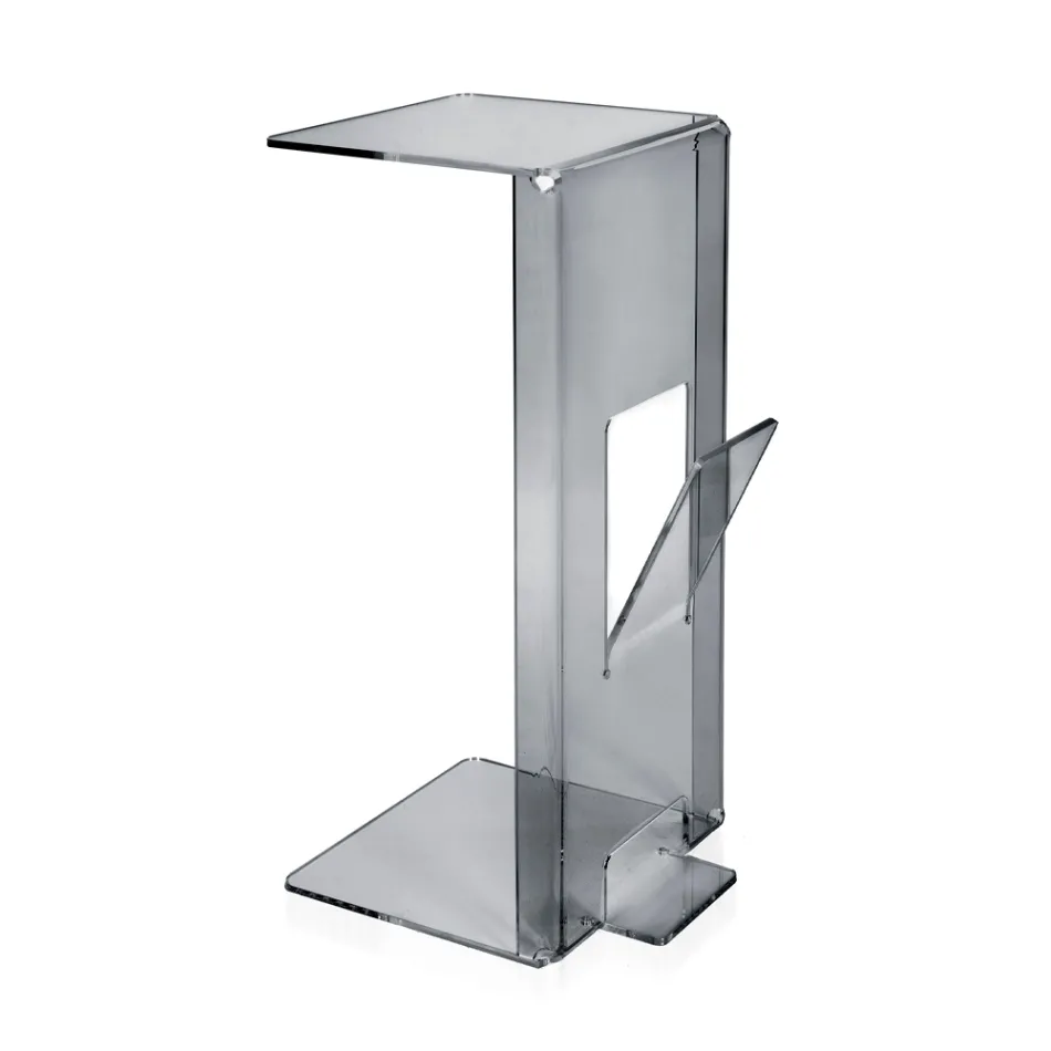 Salontafel met tijdschriftenrek van plexiglas Made in Italy - Belle Viadurini