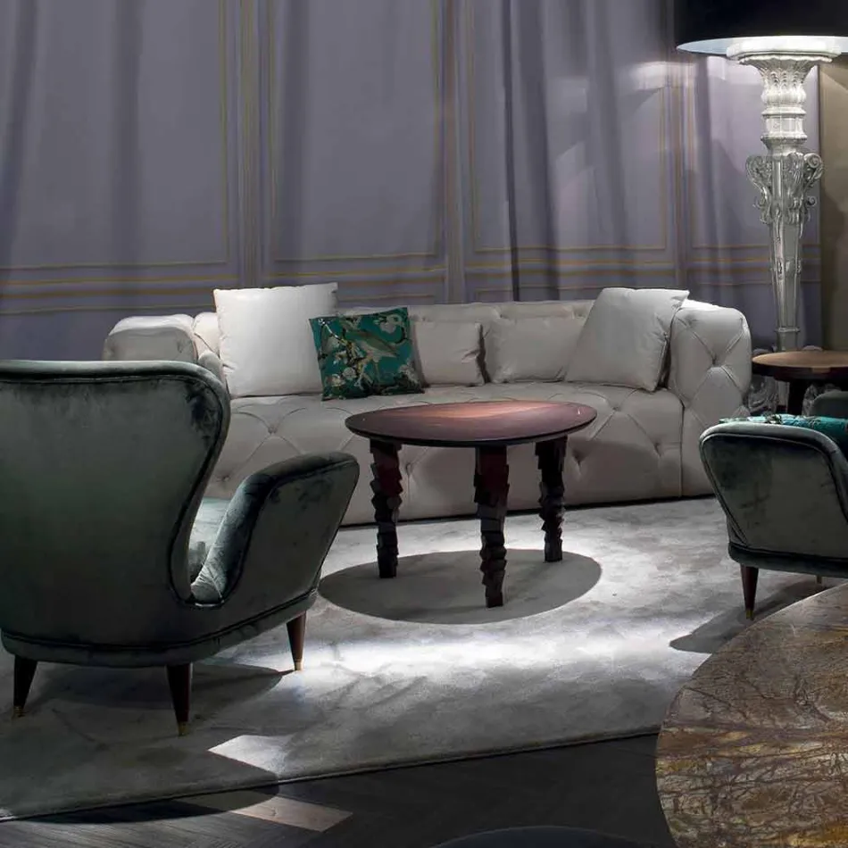 Salontafel modern design in hout, gemaakt in Italië, Loris Viadurini