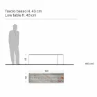 Design salontafel in marmer met glazen voet gemaakt in Italië - Molino Viadurini