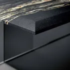 Design salontafel in marmer met glazen voet gemaakt in Italië - Molino Viadurini