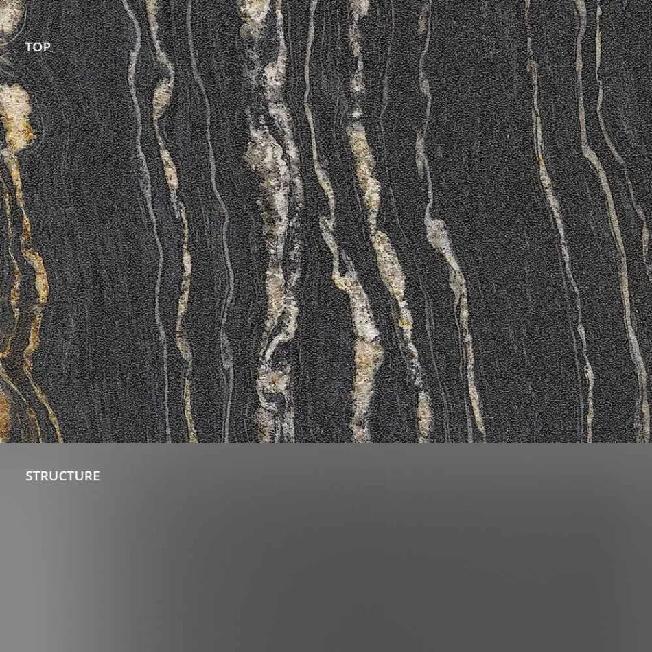 Design salontafel in marmer met glazen voet gemaakt in Italië - Molino Viadurini