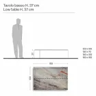 Design salontafel in marmer met glazen voet gemaakt in Italië - Molino Viadurini