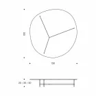 Design salontafel van glas met metalen onderstel Made in Italy - Cinci Viadurini