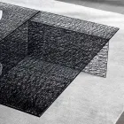 Design salontafel Extralight gedecoreerd glas gemaakt in Italië - Sestola Viadurini