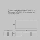 Luxe salontafel van gekleurd metaal en houten blad - Anacleto Viadurini