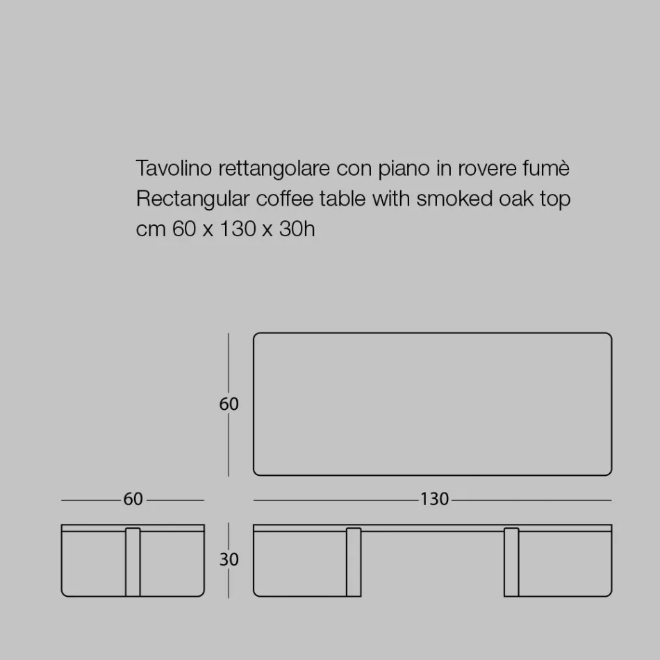 Luxe salontafel van gekleurd metaal en houten blad - Anacleto Viadurini