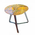Salontafel handgemaakt in marmer en staal Made in Italy - Prince