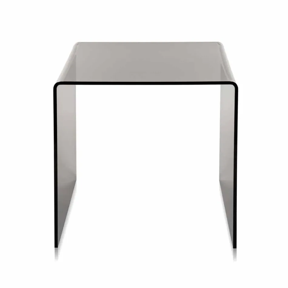 Salontafel gerookte modern 40x40cm Terry Klein, made in Italy Viadurini