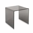 Salontafel gerookte modern 40x40cm Terry Klein, made in Italy Viadurini