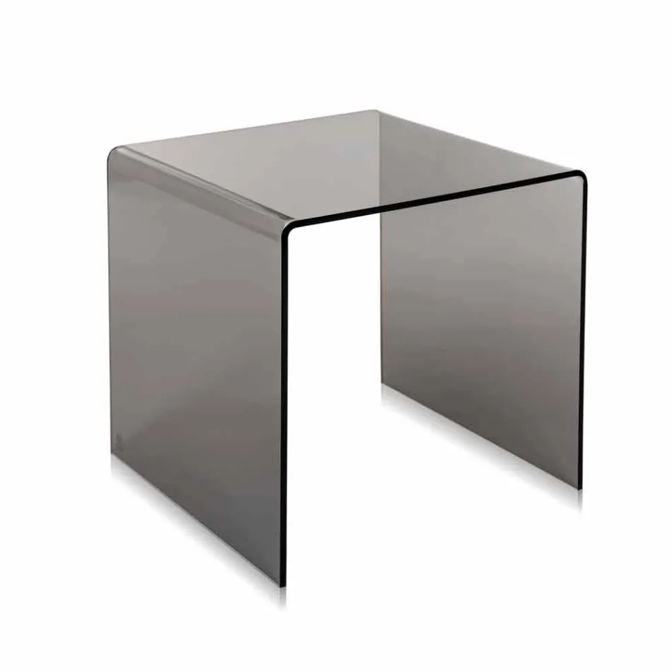 Salontafel gerookte modern 40x40cm Terry Klein, made in Italy Viadurini