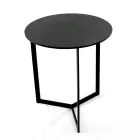 Steengoed salontafel met stalen onderstel Made in Italy - Aspira Viadurini