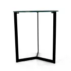 Steengoed salontafel met stalen onderstel Made in Italy - Aspira Viadurini