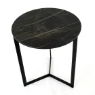 Steengoed salontafel met stalen onderstel Made in Italy - Aspira Viadurini