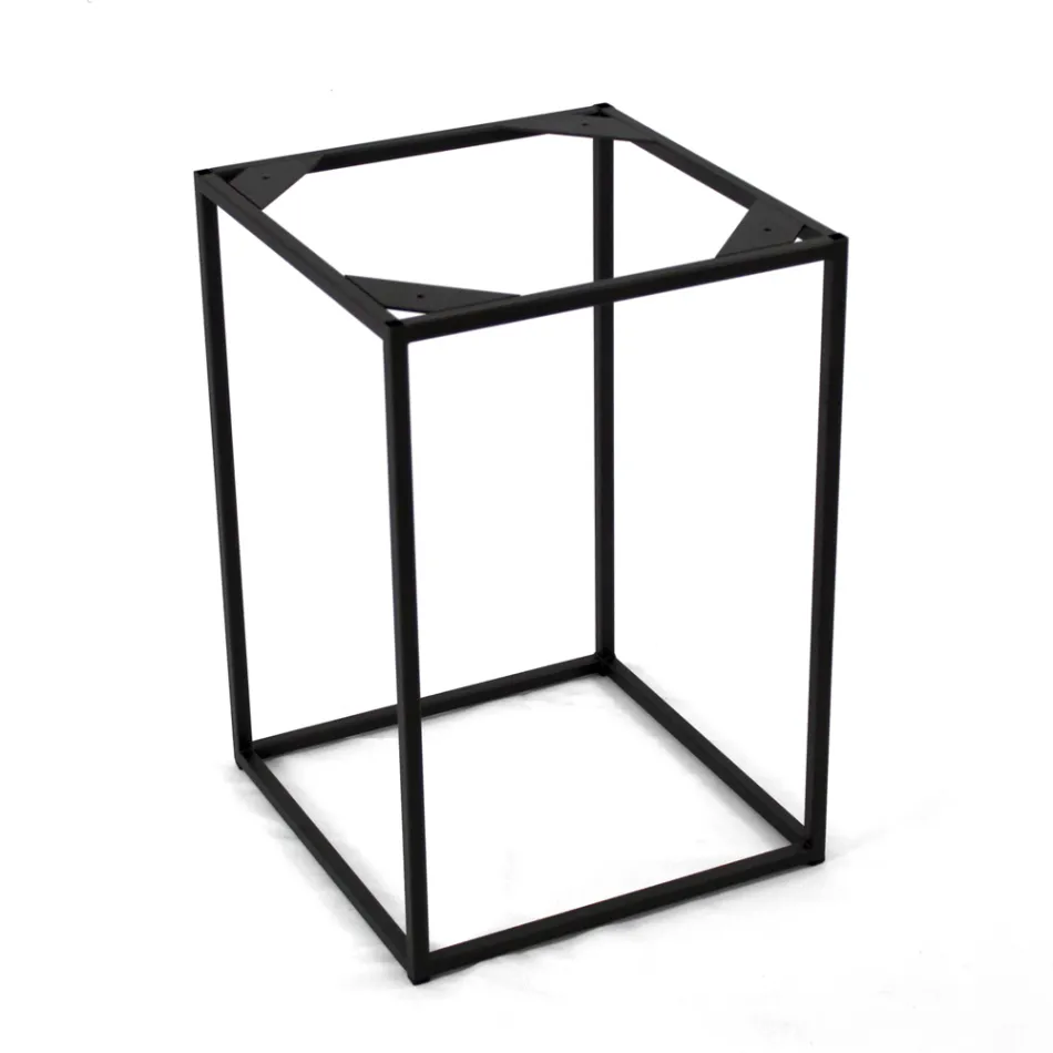 Steengoed salontafel en stalen onderstel Made in Italy - Birba Viadurini