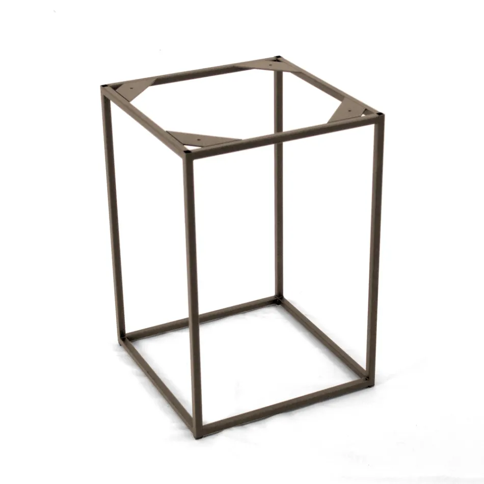 Steengoed salontafel en stalen onderstel Made in Italy - Birba Viadurini