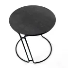 Salontafel in Porselein Grès en ronde voet Gemaakt in Italië - Tullia Viadurini