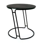 Salontafel in Porselein Grès en ronde voet Gemaakt in Italië - Tullia Viadurini