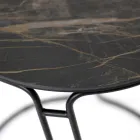 Salontafel in Porselein Grès en ronde voet Gemaakt in Italië - Tullia Viadurini