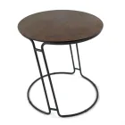 Salontafel in Porselein Grès en ronde voet Gemaakt in Italië - Tullia Viadurini