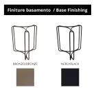 Salontafel in rond steengoed en onderstel met 3 halve manen Made in Italy - Arepa Viadurini