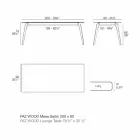 Salontafel in wit of zwart laminaat in 2 maten - Faz Wood van Vondom Viadurini