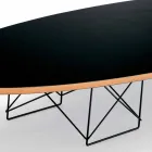 Salontafel in zwart laminaat en gelakt staal Made in Italy - Persefone Viadurini