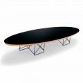 Salontafel in zwart laminaat en gelakt staal Made in Italy - Persefone