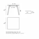 Salontafel in hout en Hpl verschillende kleuren 2 maten - Faz Wood van Vondom Viadurini
