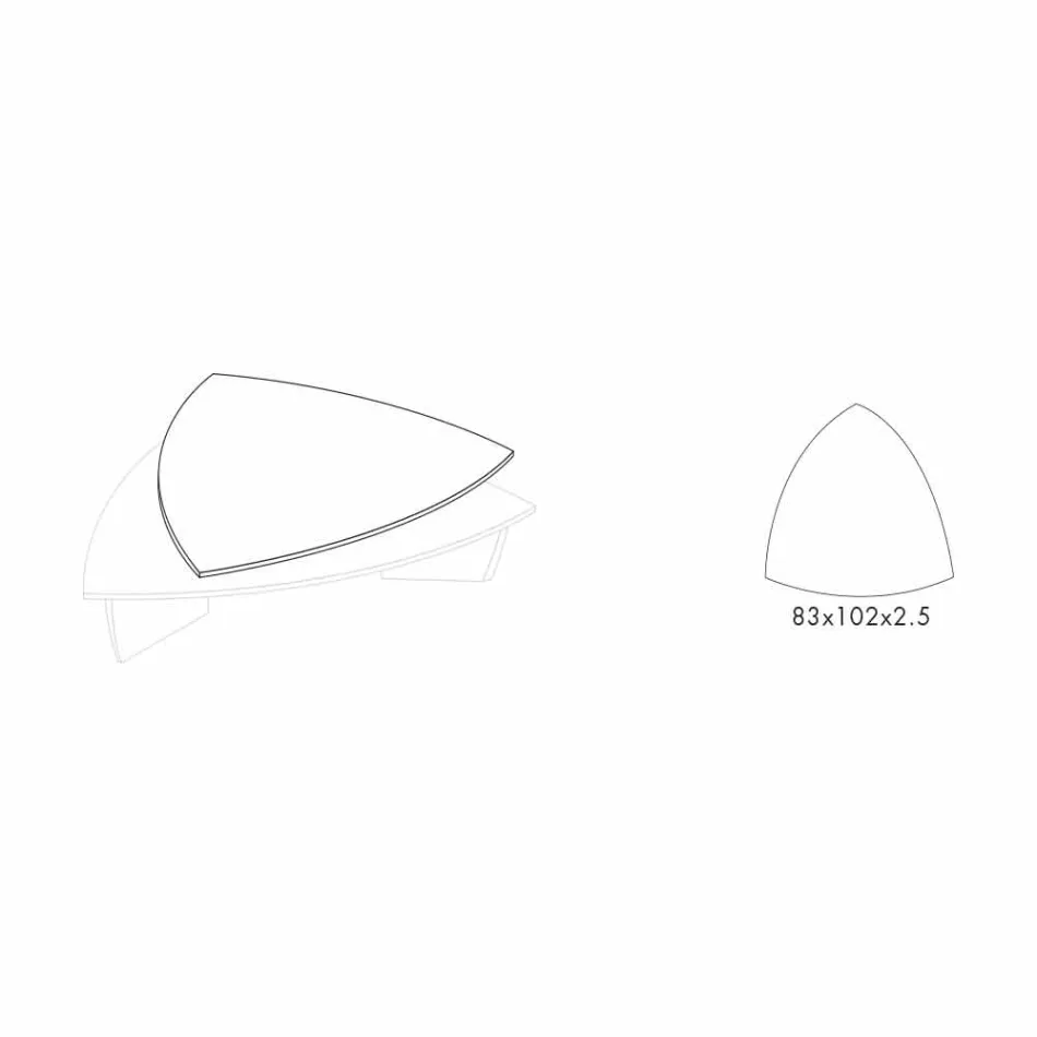 Salontafel in gelakt Mdf met draaibaar blad Made in Italy - Lisa Viadurini