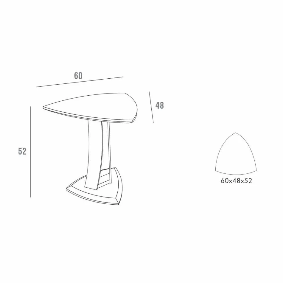 Salontafel in gelakt Mdf Made in Italy, hoge kwaliteit - Lisa Viadurini