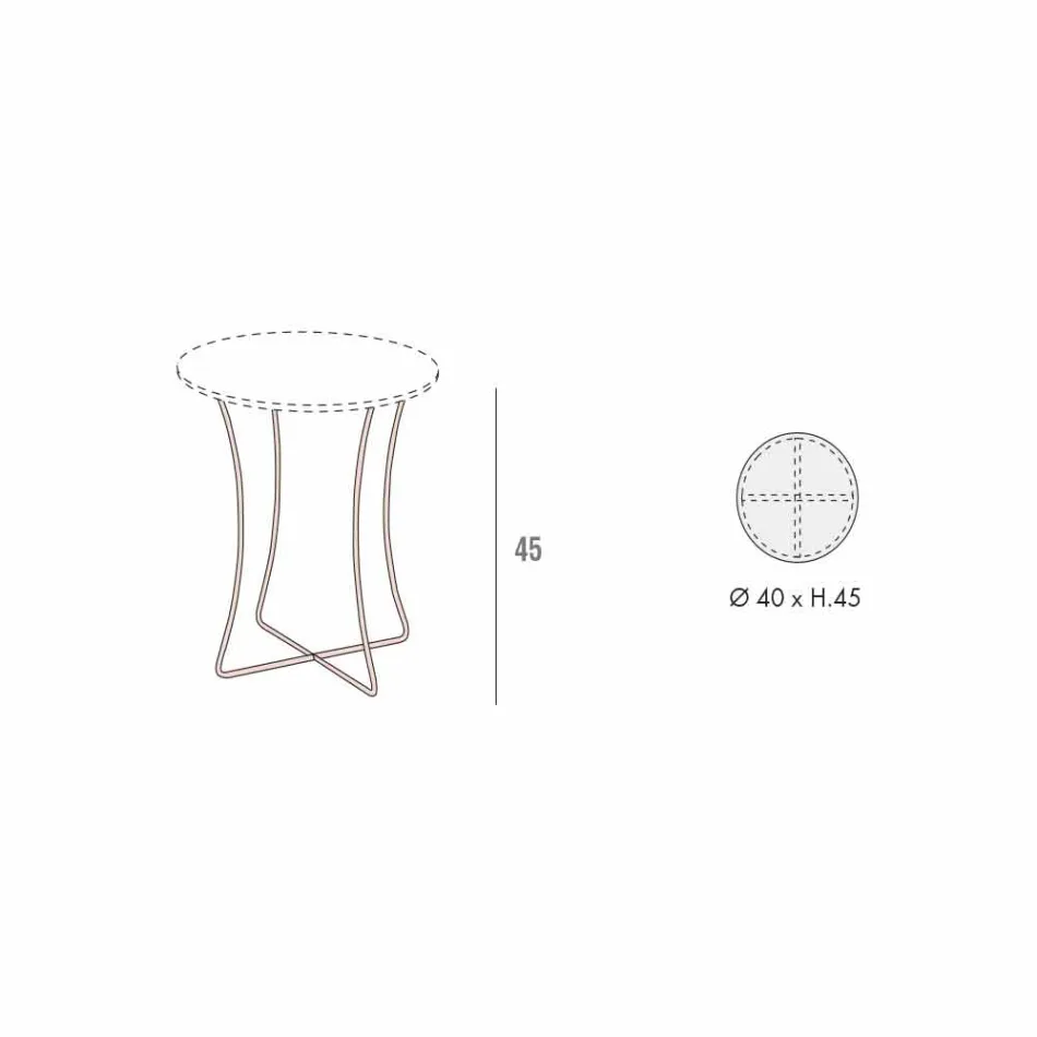 Metalen salontafel met opvangbak gemaakt in Italië - Numbo Viadurini