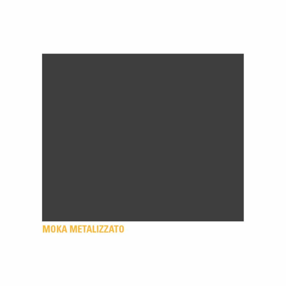 Metalen salontafel met opvangbak gemaakt in Italië - Numbo Viadurini