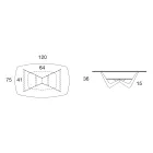 Metalen salontafel keramisch blad met opbergruimte - Emiraat Viadurini