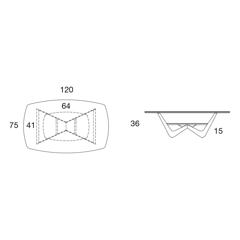 Metalen salontafel keramisch blad met opbergruimte - Emiraat Viadurini