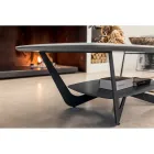 Metalen salontafel keramisch blad met opbergruimte - Emiraat Viadurini