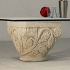 Stenen en glazen salontafel met een klassiek Mytros-design Viadurini