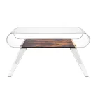 Salontafel in transparant plexiglas of met designhout - gips Viadurini