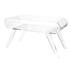 Salontafel in transparant plexiglas of met designhout - gips Viadurini