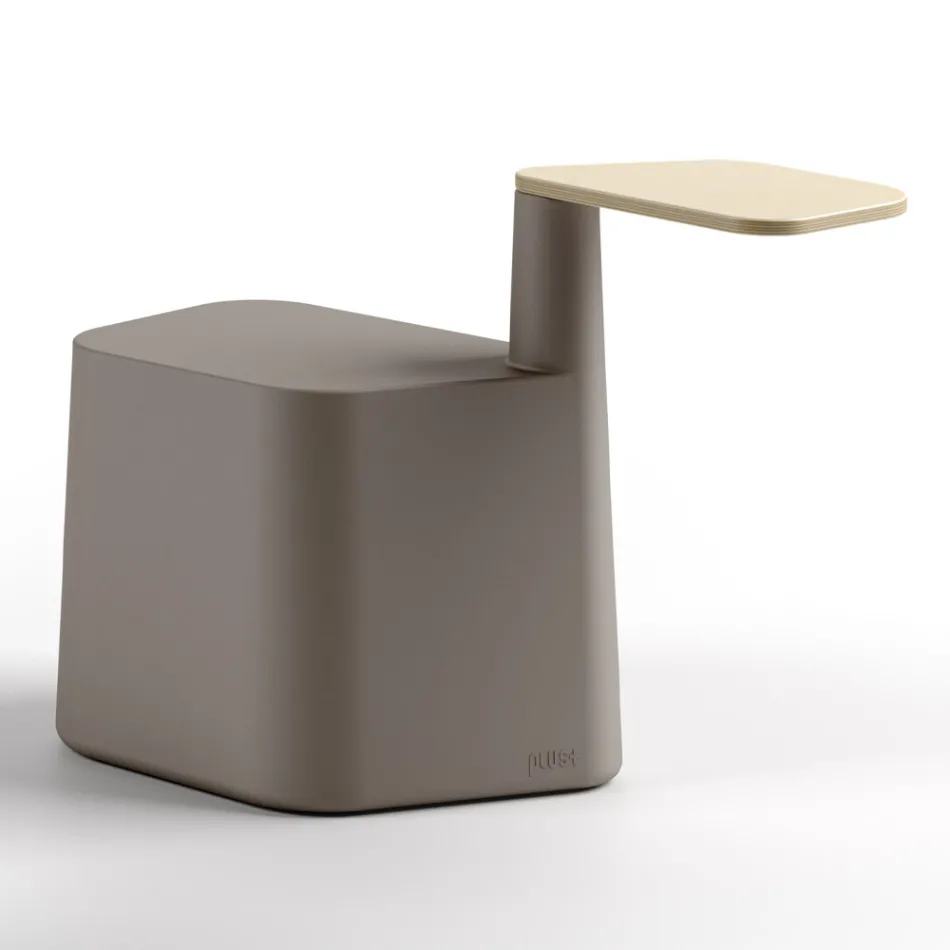 Salontafel in polyethyleen en berkenhout Made in Italy - Clio Viadurini