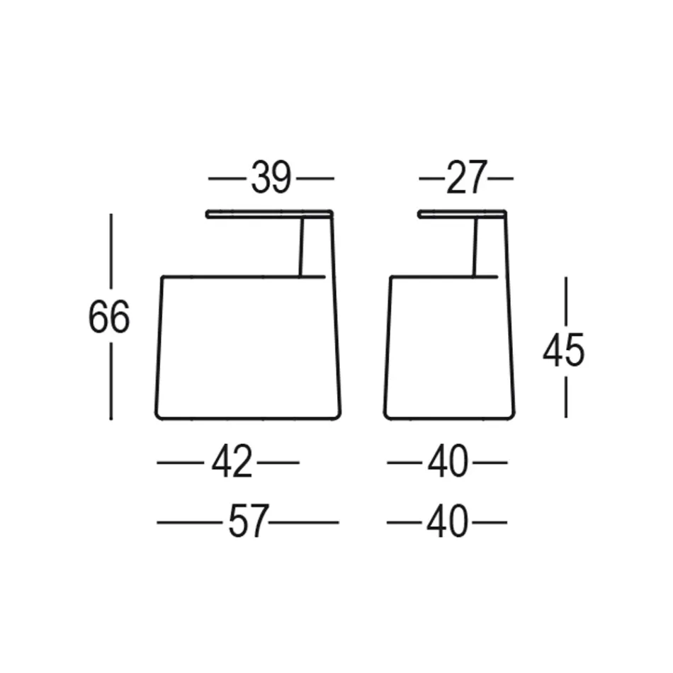 Salontafel in polyethyleen en berkenhout Made in Italy - Clio Viadurini
