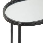 Spiegel salontafel met zwart ijzeren structuur - Archimede Viadurini