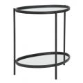 Spiegel salontafel met zwart ijzeren structuur - Archimede