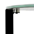 Glazen salontafel met stalen onderstel Made in Italy - Aspira Viadurini