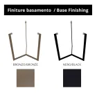 Glazen salontafel met stalen onderstel Made in Italy - Aspira Viadurini