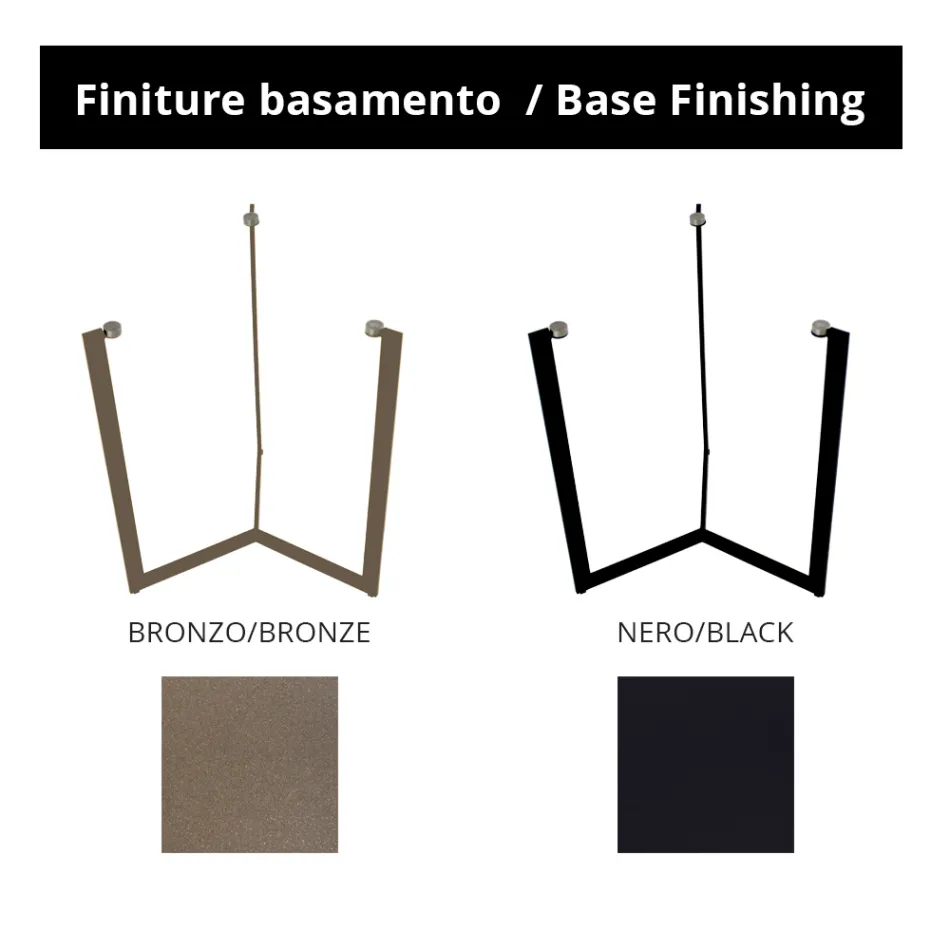 Glazen salontafel met stalen onderstel Made in Italy - Aspira Viadurini