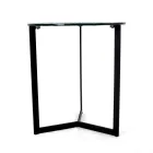 Glazen salontafel met stalen onderstel Made in Italy - Aspira Viadurini