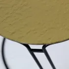 Glazen salontafel en rond onderstel Made in Italy - Tullia Viadurini