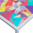 Moderne koffie metaal 50x50cm woonkamer Nina, gemaakt in Italië Viadurini